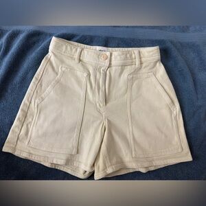 Wilfred yellow High-Waist Patch Pocket Shorts
